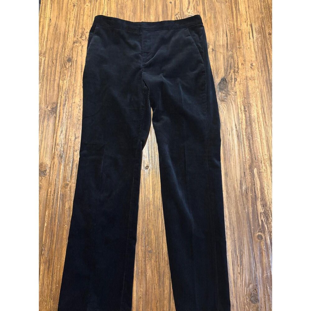 Lauren Ralph Lauren Black Fine-Wale Corduroy Flare Leg Pants - Women's Size 10